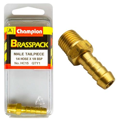 Champion Brass 1/4in x 1/8in Male Hose Barb