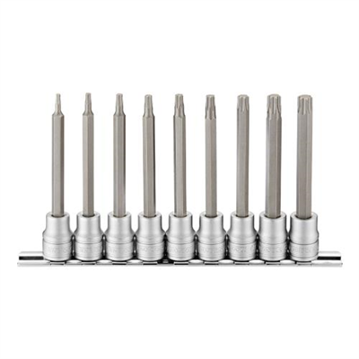 Teng 9pc 3/8in Dr. Long TX Bit Socket Set - TX10-TX50