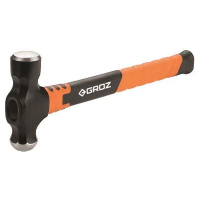 Groz Ball Pein Hammer 12oz - Fibreglass Handle 13in