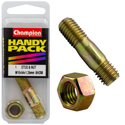 Champion Manifold Stud M10 x 54 x 1.25mm - 2pk