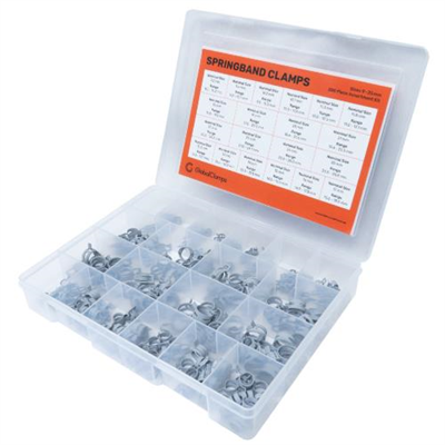 GC 200pc Springband Assortment Mini 20 sizes 9-25mm